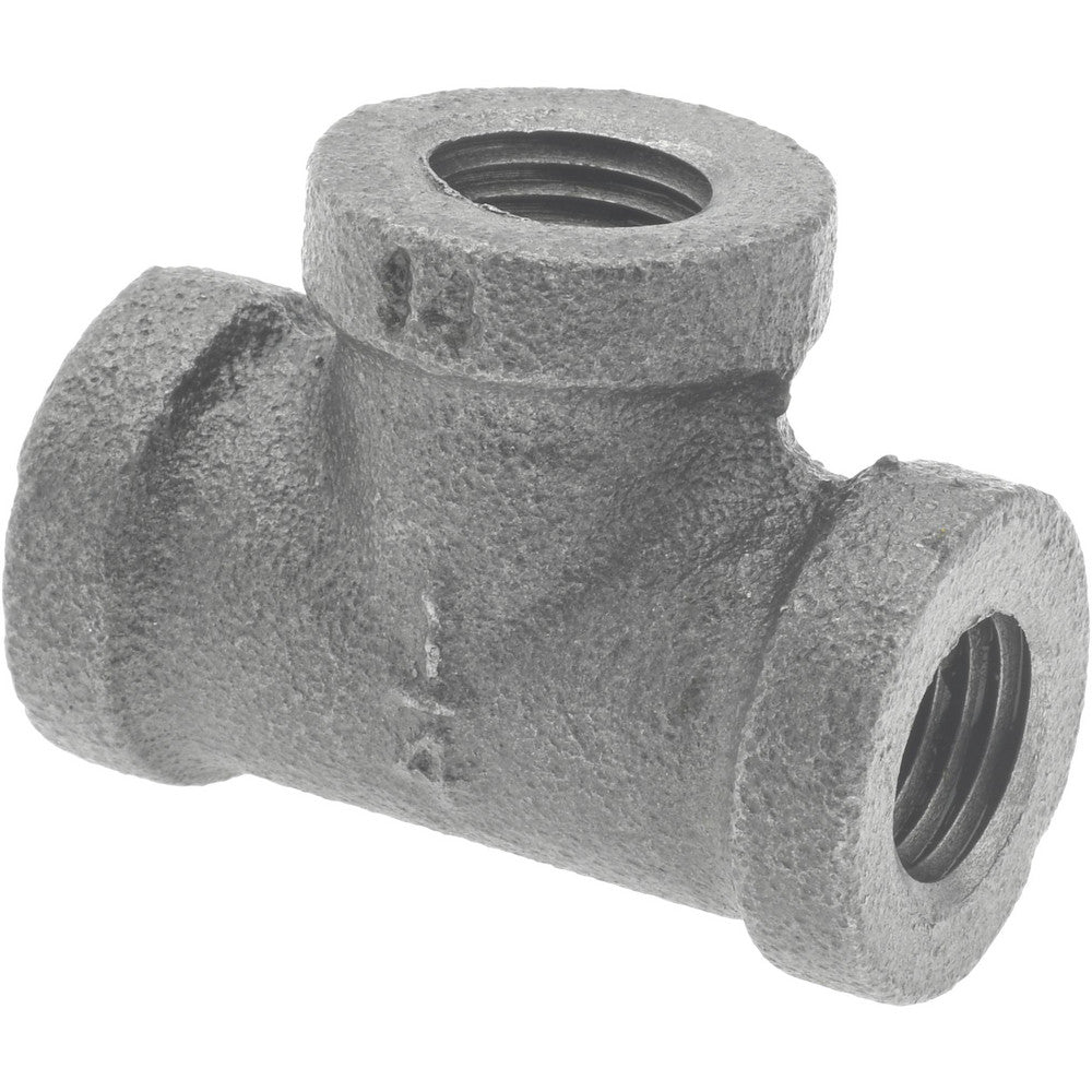 Value Collection B-TEE02 Black Tee 1/4", Malleable Iron