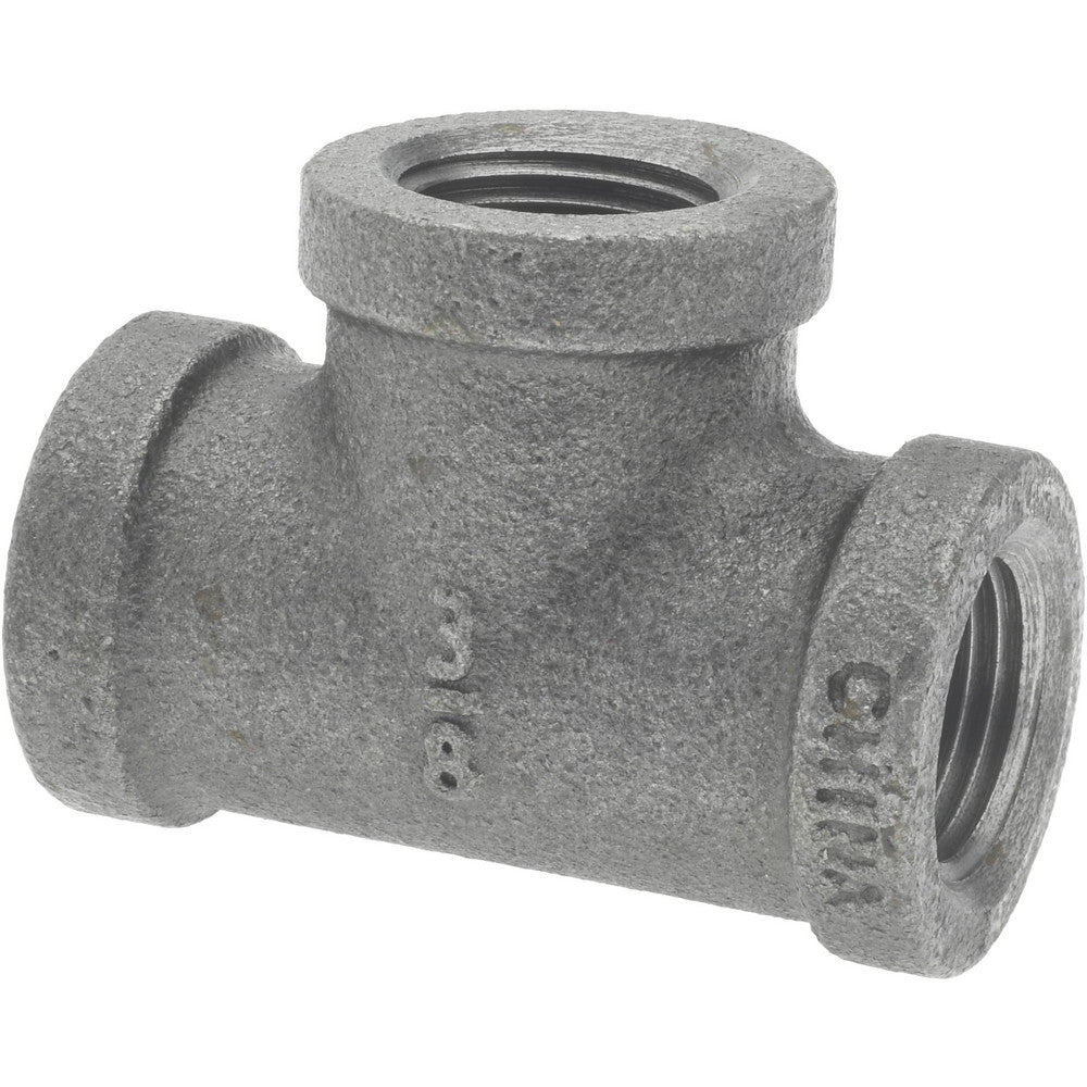Value Collection B-TEE03 Black Tee 3/8", Malleable Iron