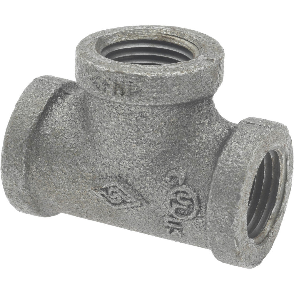 Value Collection B-TEE05 Black Tee 1/2", Malleable Iron