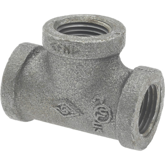 Value Collection B-TEE05 Black Tee 1/2", Malleable Iron