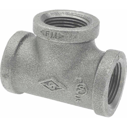 Value Collection B-TEE07 Black Tee 3/4", Malleable Iron