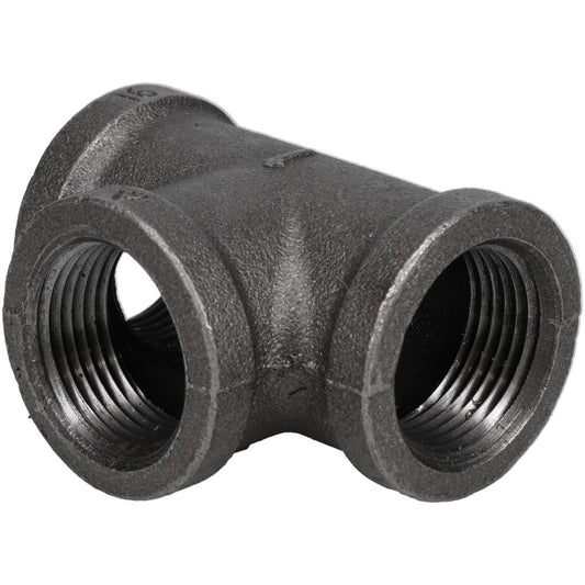 Value Collection B-TEE10 Black Tee 1", Threaded