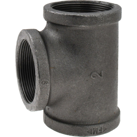Value Collection B-TEE20 Black Tee 2", Malleable Iron