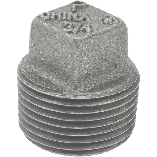 Value Collection B-PLG07 Black Square Plug 3/4", Malleable Iron