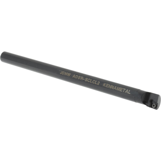 Kennametal 1328585 Indexable Boring Bar A08RSCLCL2, 15.24 mm Min Bore Dia, Left Hand Cut, 1/2" Shank Dia, -5 &deg Lead Angle, Steel