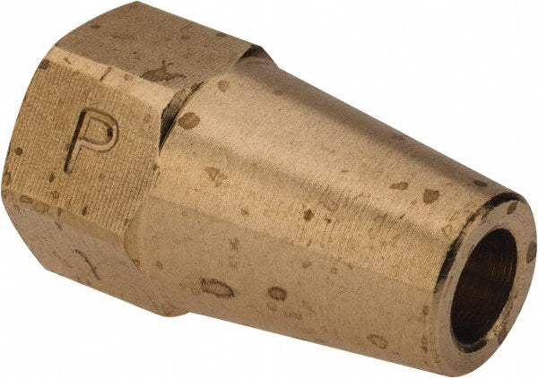 Parker 41FL-3 Brass Flared Tube Long Nut 3/16" Tube OD, 3/8-24 Thread, 45 &deg Flared Angle