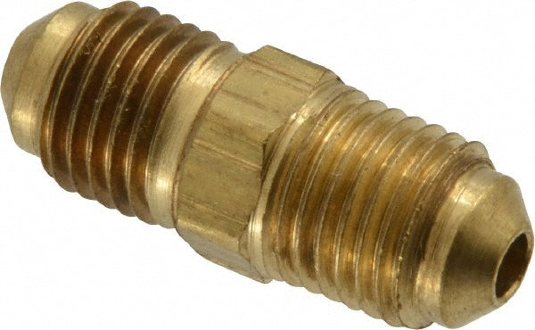 Parker 42F-3 Brass Flared Tube Union 3/16" Tube OD, 3/8-24 Thread, 45 &deg Flared Angle
