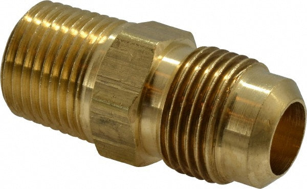 Parker 48F-10-8 Brass Flared Tube Male Connector 5/8" OD, 1/2-14 Thread, 45 deg Flared Angle