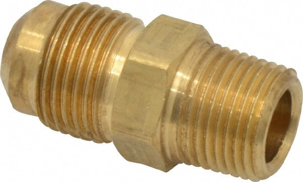 Parker 48F-8-6 Brass Flared Tube Male Connector 1/2" OD, 3/8-18 Thread, 45 deg Flared Angle
