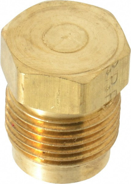 Parker 639F-8 Brass Flared Tube Plug 1/2" Tube OD, 3/4-16 Thread, 45 &deg Flared Angle