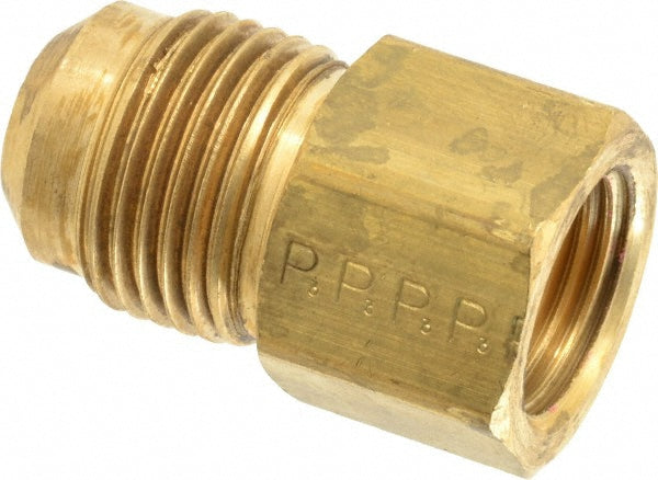 Parker 661FHD-8-6 Brass Flared Tube Male Flare to Female Flare 1/2 x 3/8" Tube OD, 5/8-18 Thread, 45 &deg Flared Angle