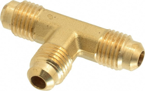 Parker 144F-4 Brass Flared Tube Union 1/4" Tube OD, 7/16-20 Thread, 45 &deg Flared Angle