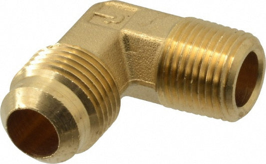 Parker 149F-8-6 Brass Flared Tube Male Elbow 1/2" Tube OD, 3/8-18 Thread, 45 &deg Flared Angle