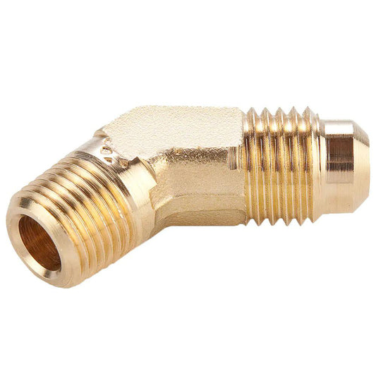 Parker 159F-8-8 Brass Flared Tube Male 45 &deg Elbow 1/2" Tube OD, 1/2-14 Thread, 45 &deg Flared Angle