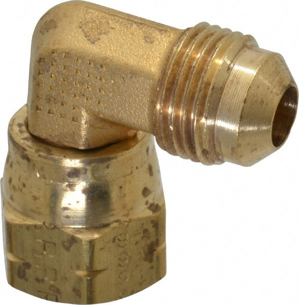 Parker 166FSV-6-6 Brass Flared Tube Swivel Nut Elbow 3/8" Tube OD, 5/8-18 Thread, 45 &deg Flared Angle