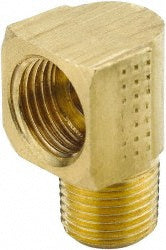 Parker 249IFHD-5-2 Brass Flared Tube Inverted Male Elbow 5/16" Tube OD, 1/8-27 Thread