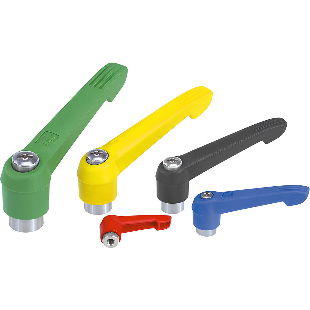 KIPP K0270.1A21X30 Threaded Stud Adjustable Clamping Handle 1/4-20 Thread, 0.51" Hub Dia, Fiberglass with Stainless Steel Components