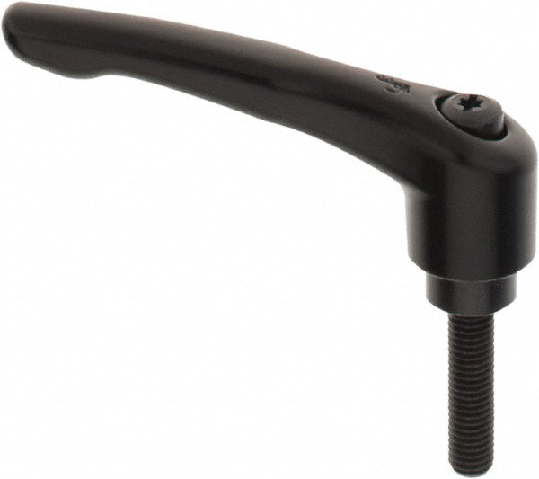 KIPP K0122.4101X40 Metric Threaded Stud Adjustable Clamping Handle M10 x 1.50 Thread, 27 mm Hub Dia, Zinc Die Cast with Steel Components