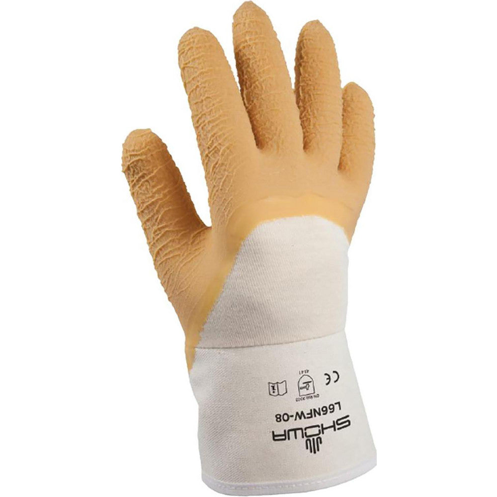 SHOWA L66NFW-08 General Purpose Gloves Size Small, ANSI Cut A1, Latex, Series L66NFW