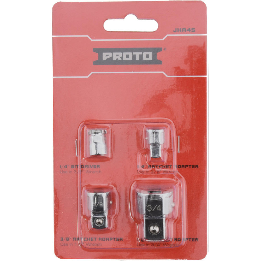 Proto JHA4S 1/4, 3/8, 1/2" Drive, Ratcheting Wrench Adapter Set Inch