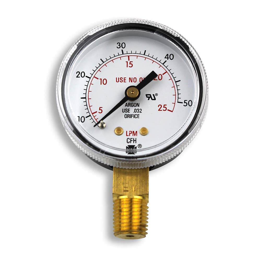 Smith/Miller GA136-03 Pressure Gauge, 1/4" NPT Bottom Stem, 50 CFH/25 LPM