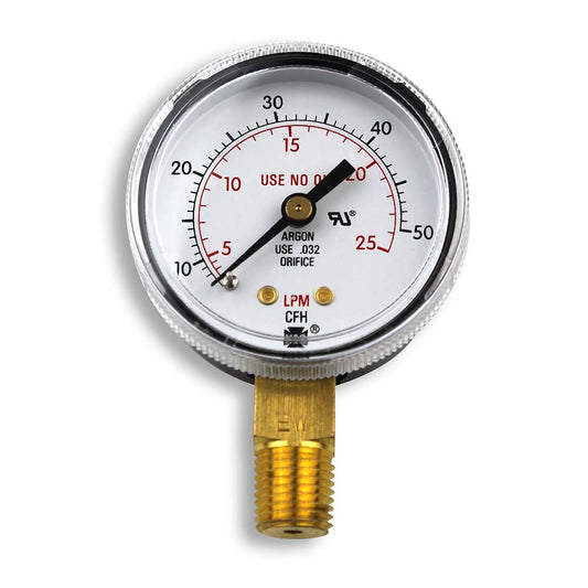 Smith/Miller GA136-03 Pressure Gauge, 1/4" NPT Bottom Stem, 50 CFH/25 LPM
