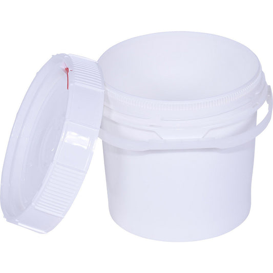 Vestil PAIL-SCR-35-W Buckets & Pails Capacity 3.5 gal (US) Body Material High-Density Polyethylene Style Single Pail Shape Round Color White Handle Yes Lid For Use With Storage Shipping Handle Material Steel Height (mm) 2.1875 in Container Size Compatibil