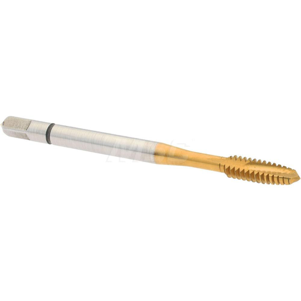 Accupro 34242-00T Spiral Point Tap #6-32 UNC, 2 Flutes, Plug Chamfer, 3B Class of Fit, High-Speed Steel-PM, TiN Coated