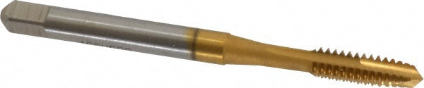Accupro 30063-00T Spiral Point Tap #10-24 UNC, 3 Flutes, Plug Chamfer, 2B/3B Class of Fit, High-Speed Steel-PM, TiN Coated