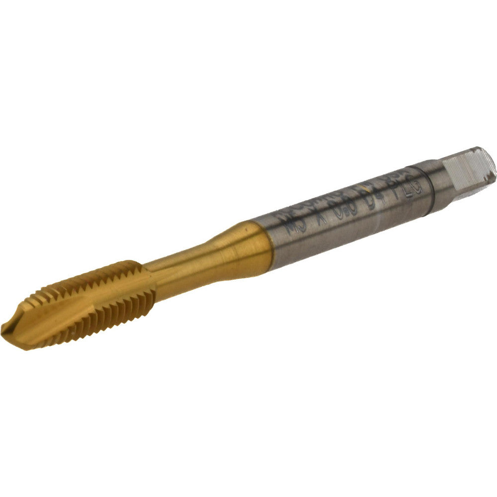 Accupro 31044-00T Spiral Point Tap M5x0.8 Metric Coarse, 3 Flutes, Plug Chamfer, 6H Class of Fit, High-Speed Steel-PM, TiN Coated