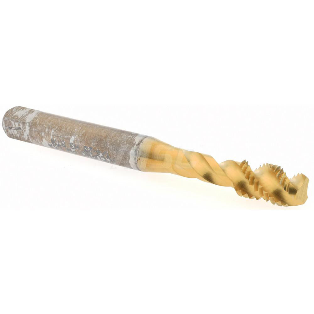 Accupro 40093-01T Spiral Flute Tap 1/4-28, UNF, 3 Flute, Modified Bottoming Chamfer, 3B Class of Fit, Powdered Metal, TiN Finish