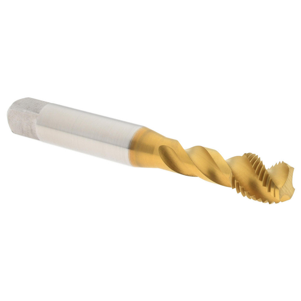 Accupro 40133-01T Spiral Flute Tap 3/8-24, UNF, 3 Flute, Modified Bottoming Chamfer, 3B Class of Fit, Powdered Metal, TiN Finish