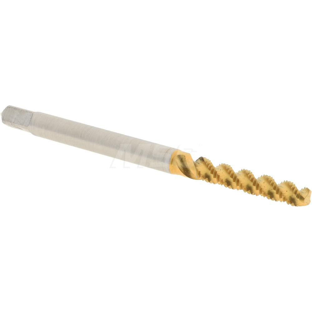Accupro 43013-01T Spiral Flute Tap M3x0.5, Metric Coarse, 3 Flute, Modified Bottoming Chamfer, 6H Class of Fit, Powdered Metal, TiN Finish
