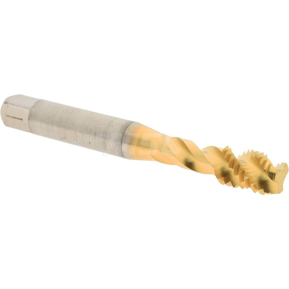 Accupro 43065-01T Spiral Flute Tap M8x1.25, Metric Coarse, 3 Flute, Modified Bottoming Chamfer, 6H Class of Fit, Powdered Metal, TiN Finish