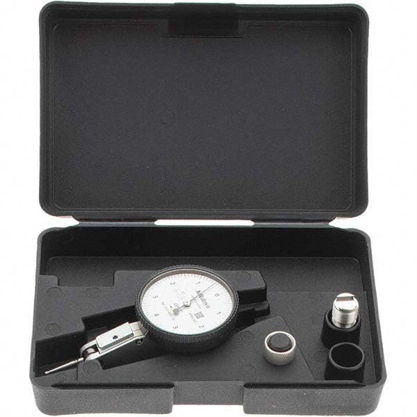 Mitutoyo 513-403-10E Horizontal Dial Test Indicator 0.0080" Max, 0-4-0 Dial Reading, 0.000100" Accuracy