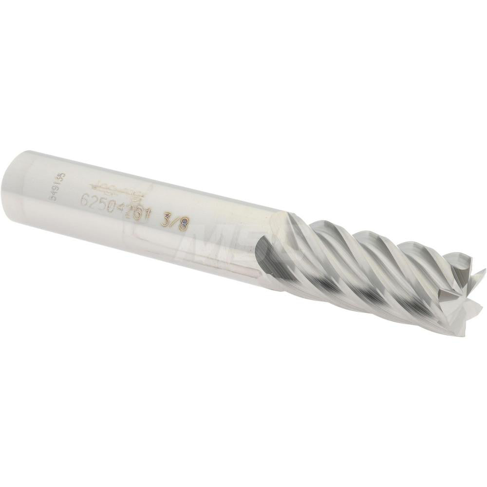 Accupro 62504261 Square End Mill 3/8'' Dia, 7/8'' LOC, 3/8'' Shank Dia, 2-1/2'' OAL, 6 Flutes, Solid Carbide