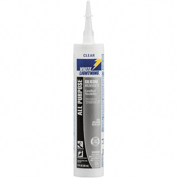 White Lightning W11121010 Joint Sealant 10 oz Cartridge, Clear, RTV Silicone