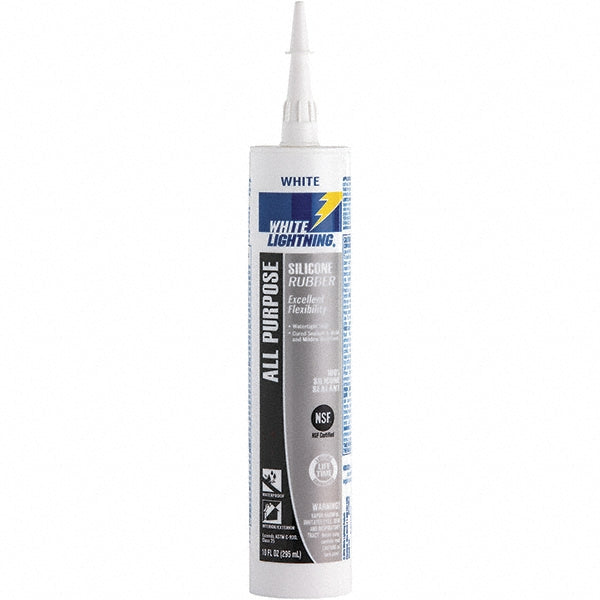 White Lightning W11120010 Joint Sealant 10 oz Cartridge, White, RTV Silicone