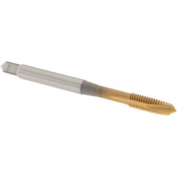 OSG 1101501505 Spiral Point Tap #10-32 UNF, 3 Flutes, Plug Chamfer, 2B Class of Fit, HSS, TiN Coated