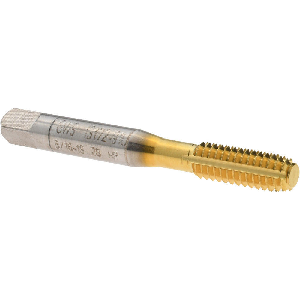 Balax 13172-91U Thread Forming Tap 5/16-18 UNC, 2B Class of Fit, Bottoming Chamfer, Powdered Metal High-Speed Steel, Super Titanium Nitride Finish