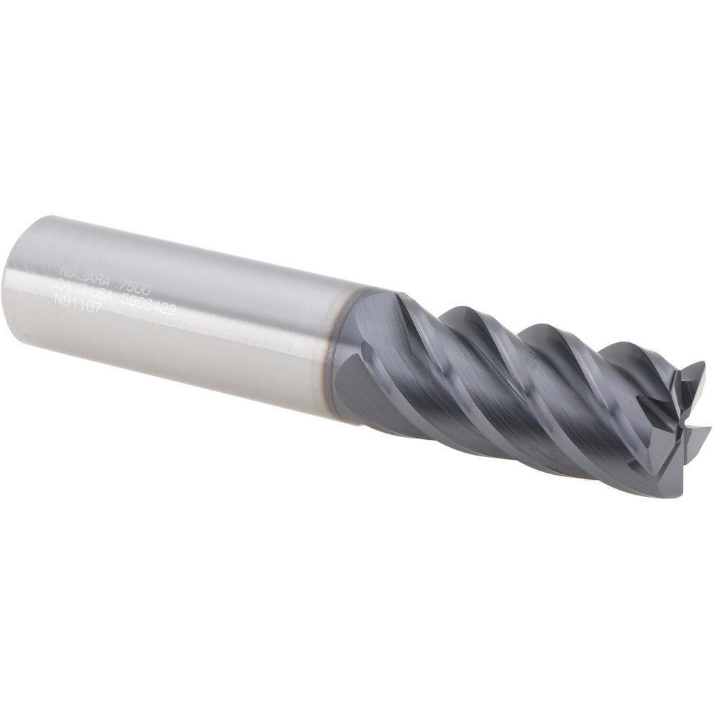 Seco 17007063 Corner Radius End Mill 3/4" Dia, 1-5/8" LOC, 0.0300" Radius, 5 Flute, Solid Carbide