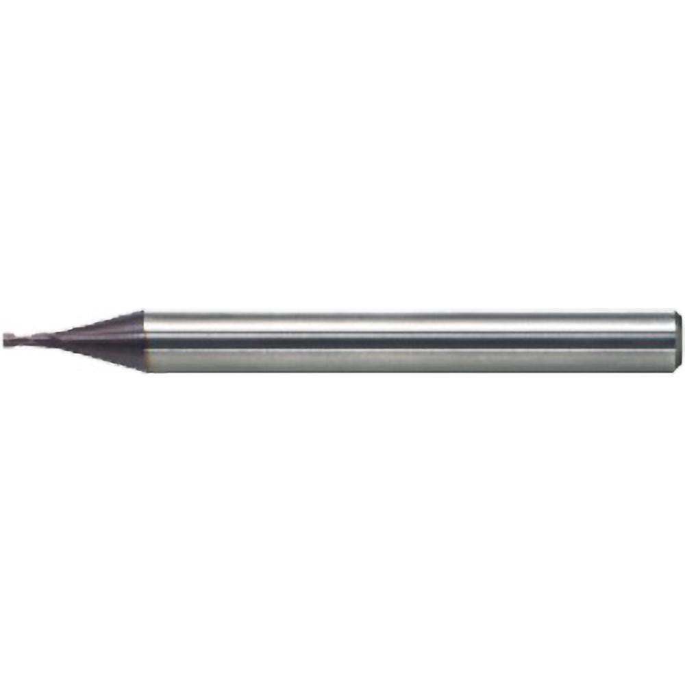 Mitsubishi 218683 Square End Mill 0.50 mm Dia, 1.00 mm LOC, 2 Flute, Solid Carbide