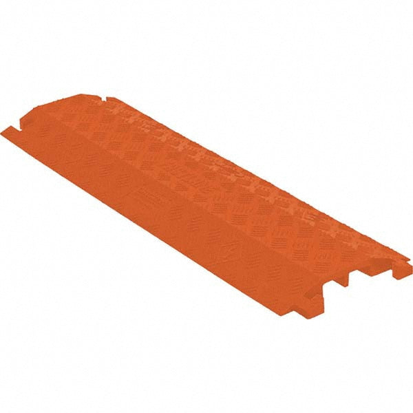 Checkers FL2X1.75-O Floor Cable Cover Polyurethane, 2 Channels, 1" Max Cable Dia