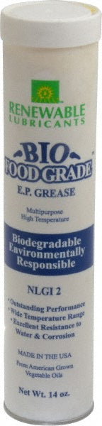 Renewable Lubricants 87501 Extreme Pressure Grease 14 oz Cartridge, Biobased & High Oleric Base Stock