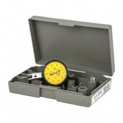 Mitutoyo 513-405-10E Horizontal Dial Test Indicator 0.20 mm Max, 0-100-0 Dial Reading, 0.0030 mm Accuracy, 3.00 microm Accuracy