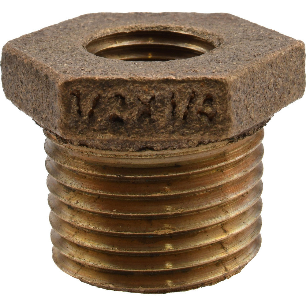 Merit Brass XNL114-0804 Brass Pipe Bushing 1/2 x 1/4" Fitting, Threaded, MNPT x FNPT, Class 125, Lead Free