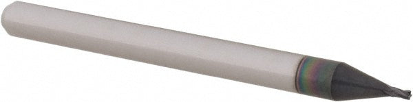 Accupro 14796290 Corner Radius End Mill 0.0312" Dia, 0.047" LOC, 0.005" Radius, 4 Flutes, Solid Carbide