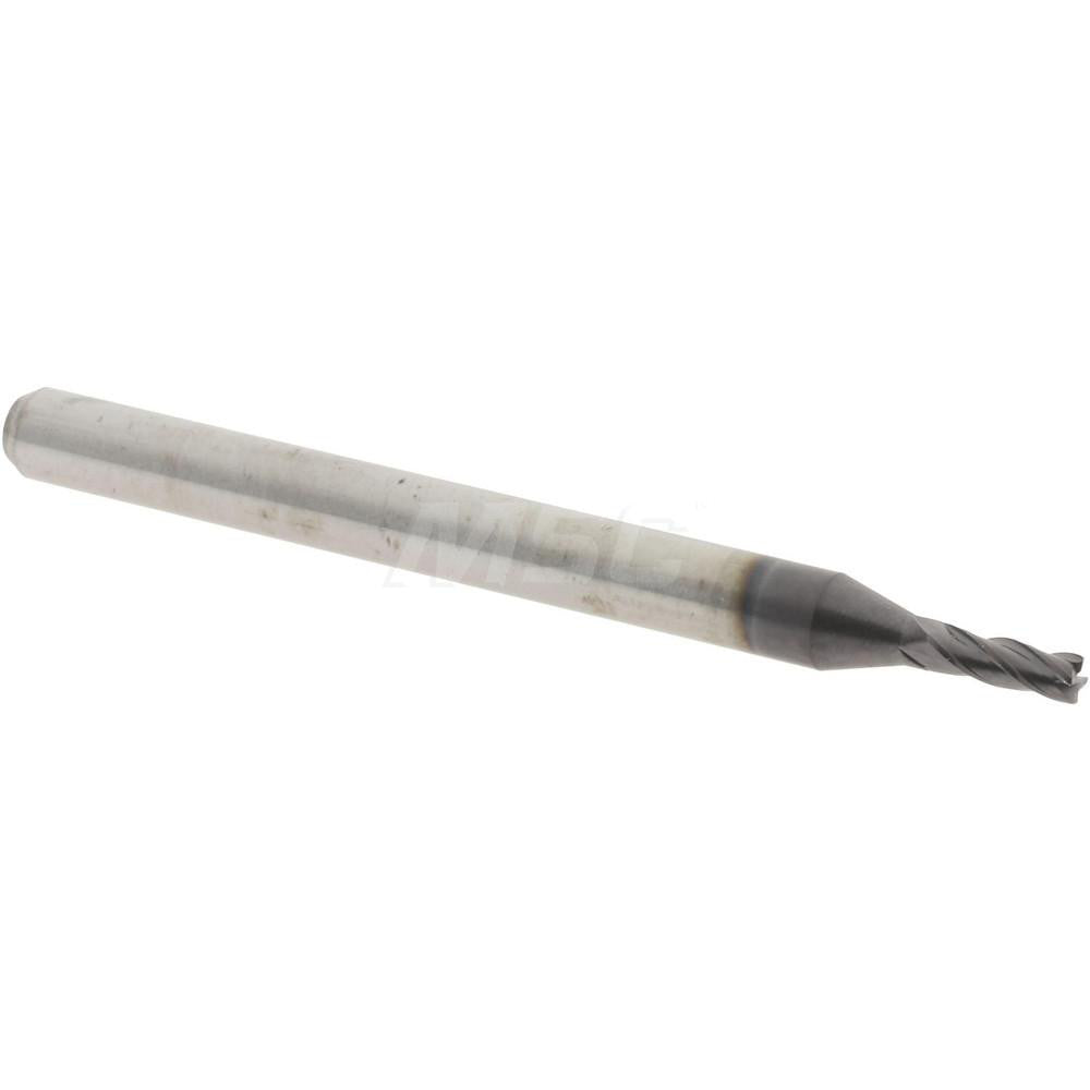 Accupro 14796307 Corner Radius End Mill 1/16" Dia, 0.186" LOC, 0.005" Radius, 4 Flutes, Solid Carbide