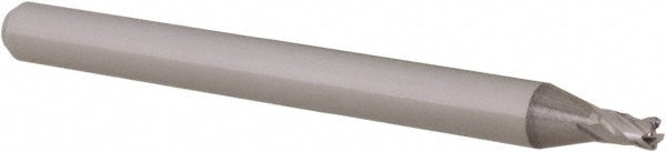Accupro 14796301 Corner Radius End Mill 1/16" Dia, 30 deg Helix, Bright/Uncoated Coated, Corner Radius End, Centercutting Series Miniature