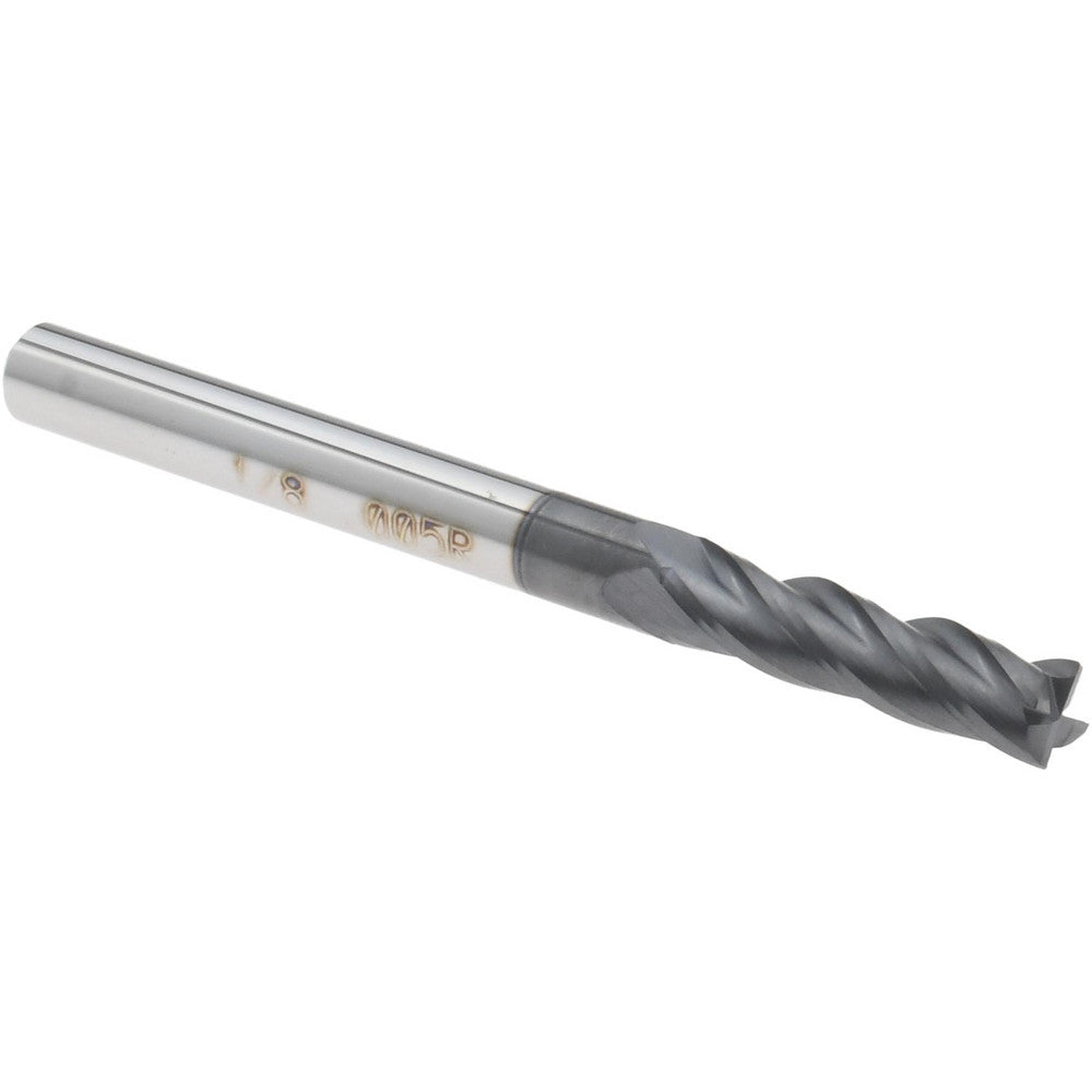 Accupro 14797576 Corner Radius End Mill 1/8" Dia, 1/2" LOC, 0.0050" Radius, 4 Flute, Solid Carbide